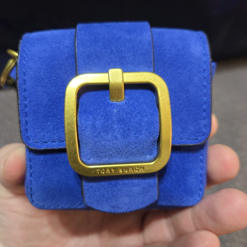 Tory Burch Blue Suede Mini Bag - Picture 2 of 10